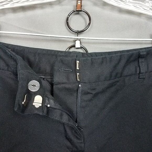 Daisy Fuentes Black Straight Leg Dress Pants Size 8 Stretch Slacks Trouser Work - Picture 3 of 14
